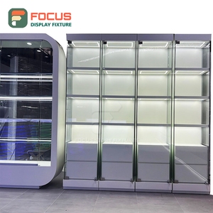 ตู้โชว์ร้านขายบุหรี่แบบทนทาน ตู้โชว์ไม้กระจกพร้อมไฟ LED ตู้โชว์ยาสูบ - Product Image 3