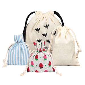 ถุงเก็บฝุ่นผ้าฝ้ายแบบหูรูดถุงผ้ามัสลินธรรมชาติย่อยสลายได้สำหรับการจัดเก็บกระเป๋าถือ - Product Image 2