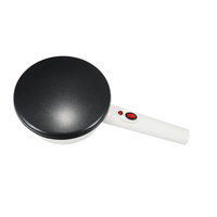 Crêpière Électrique Portable Blanche Antiadhésive pour Crêpes et Pancakes – Idéale pour le Petit-Déjeuner à Domicile
