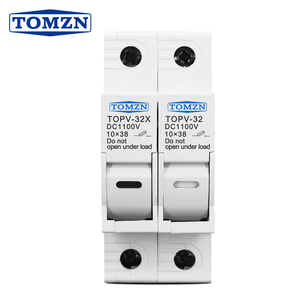 Portafusibles de CC 1P 2P 10*38mm para Alta Tensión Solar Fotovoltaica 1100V TOMZN TOPV-30 Base Protector de Sistema Fotovoltaico CE H429 - Product Image 1