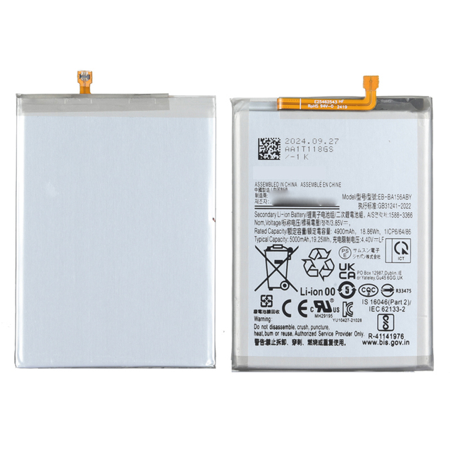 EB-BA156ABY 4900mAh High Quality Capacity Rechargeable Battery for Samsung Galaxy A15 4G/5G Replacement Mobile Phones Battery