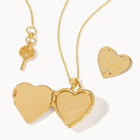 18K Vergulde Koperlegering Hart Medaillon Ketting Te Openen Foto Hanger Valentijnsdag Voorstel Cadeau Anti Aanslag Sieraden