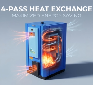 Chaudière à granulés de biomasse entièrement automatique haute performance pour chauffage central familial - Product Image 2