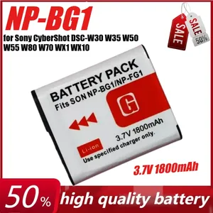 Pour <span class=keywords><strong>Sony</strong></span> <span class=keywords><strong>CyberShot</strong></span> <span class=keywords><strong>appareil</strong></span> <span class=keywords><strong>photo</strong></span> numérique batterie NP-BG1 3.7V 1800mAh pour DSC-W30 W35 W50 W55 W80 W70 WX1 WX10 HX9V H10 H20 H50 H55 - Product Image 5