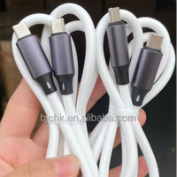 Câble de charge rapide USB-C en silicone souple blanc de haute qualité 100W, âme en cuivre, écologique, pour téléphone portable