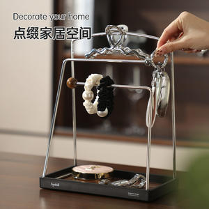 Organizador de Joyas Bydol, Tipo Rectangular, de Madera de Nogal, con Ganchos Múltiples, Decoración para el Hogar - Product Image 3