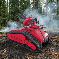 Robot de lutte contre les incendies intelligent sur chenilles, équipement de sauvetage industriel antidéflagrant, télécommande 150 m, garantie 1 an, certifié