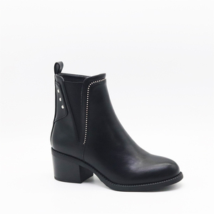 Nuovo stile stivaletti <span class=keywords><strong>con</strong></span> tacco spesso da donna <span class=keywords><strong>con</strong></span> fibbie allacciate - Product Image 1