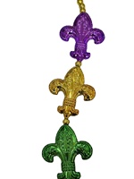 Groothandel Fabrieksdirecte Verkoop Jumbo Fleur-de-lis Mardi Gras Kraal Ketting Carnaval Thema Benodigdheden