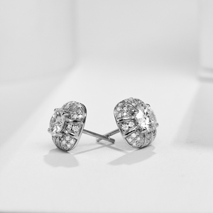 Boucles d'oreilles clous géométriques de luxe <span class=keywords><strong>100</strong></span> % argent sterling 925, or 9K, 10K, 14K, 18K pour femme, simples et éblouissantes, bijoux de fiançailles - Product Image 2