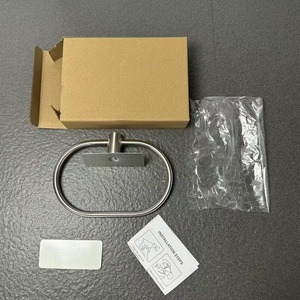Bán buôn thiết kế hiện đại bền Treo Tường Bạc tay thép không gỉ vòng khăn cho nhà khách sạn phụ kiện phòng tắm - Product Image 4