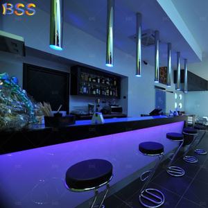 Comptoir de bar au design luxueux pour club privé Comptoir de café à whisky en marbre noir - Product Image 5