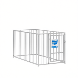 Caseta para Perros de Acero Mediana, Rectangular, Mueble Resistente para Interiores - Product Image 1