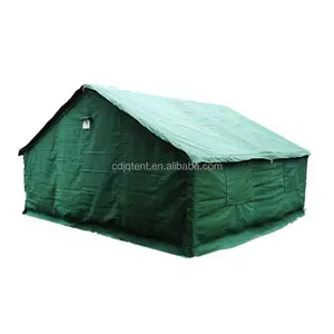 Canvas Tent Rolls Outdoor Waterproof Refugee Canvas Tent Large Heavy Duty Disaster Emergency Refugee Relief Tent