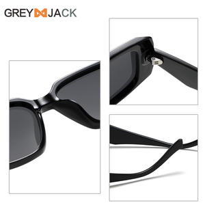 Gafas de Sol Polarizadas Unisex Grey Jack, Montura TR90, Protección UV400 Tipo 3, Diseño Cuadrado Negro - Product Image 3