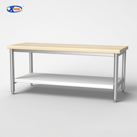 Table de travail commerciale de cuisine d'acier inoxydable d'usine personnalisable X-MING pour la préparation des aliments et l'usage de restaurant