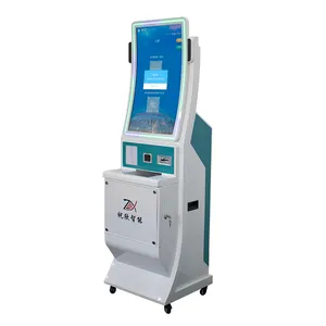 Self Service Big Curved Touchscreen Payment Kiosk For Restaurant Hospital Queue Management Printing Kiosk