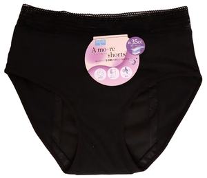 Pantalones Cortos de Encaje de Cintura Media para Incontinencia - 35ML Absorción Moderada, Algodón, 360 °   Ropa Interior Impermeable para el Cuidado Postoperatorio para Personas Mayores - Product Image 4