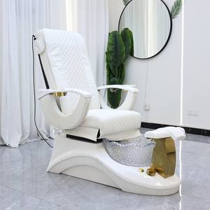 Nuova Poltrona Massaggiante per Pedicure Bianca, Seduta Reclinabile Elettrica di Lusso Moderna per Salone di Bellezza e <span class=keywords><strong>Spa</strong></span> con Vasca Idromassaggio Senza Tubi - Product Image 3