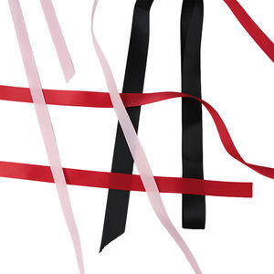 DIY 선물 포장을위한 단면/양면 새틴 레드 리본 크리스마스 리본 폴리 에스테르 맞춤형 인쇄 선물 리본 - Product Image 6