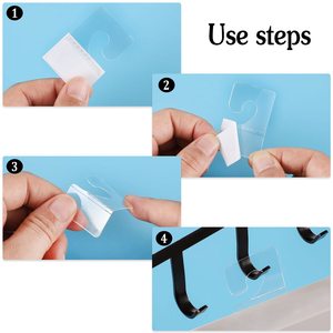 Universal Delta Hole Hang Tabs <b>Plastic</b> Display <b>Hooks</b> for Slatwall and Pegboard Racks - Product Image 5