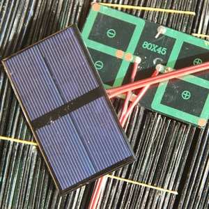 80*45mm 0,5W 1V Kleine Polykristalline Solarzelle+Kabel DIY Solarsystem Batterieladegerät für LED-Lichtpanel Solar - Product Image 4