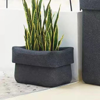 Pot de fleurs carré en fibre de verre créatif pour jardin, maison, extérieur, intérieur, couleur personnalisée, design moderne et élégant