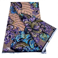 Kain Organza Katun Cetak Batik Organik untuk Pembuatan Gaun dan Menjahit, Multiwarna, Berat Sedang untuk Anak Laki-laki dan Tas