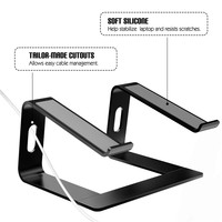 Support de bureau ergonomique fixe et surélevé pour ordinateur portable, support universel en aluminium pour dissipation thermique, idéal pour la maison et le bureau