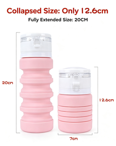 BPA Free Safe Silicone Kids Water <b>Bottle</b> 400ml Collapsible Leakproof <b>Small</b> Portable Drinking Cup For School Outdoor - Product Image 6