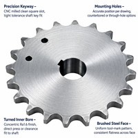 Pignon de transmission en acier allié usiné CNC sur mesure, haute précision, traité thermiquement, 0,01 mm, équipement industriel