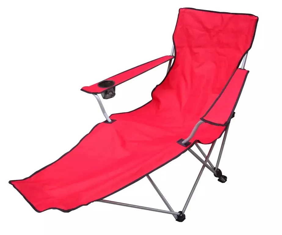 Sillón plegable de tela de alta calidad para acampar con reposapiés diseño moderno uso interior al aire libre muebles de ocio cómodos