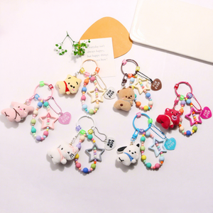 ใหม่น่ารักการ์ตูนตุ๊กตาพวงกุญแจจี้หัวใจสีสันสดใสอุปกรณ์เสริมตกแต่งเคสหูฟัง Q1385 ยี่ห้อ - Product Image 1