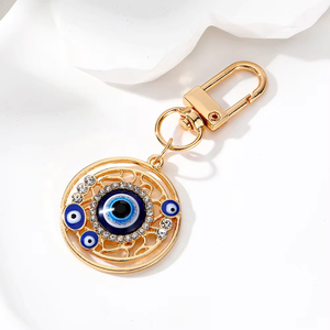 Llavero de Metal con Colgante de Mano de Fátima y Ojo de Demonio, Aleación+Acrílico, Ligero, Joyería para Bolsos Escolares de Mujer - Product Image 6