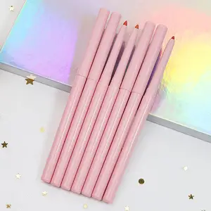 High Quality 15 Color Vegan Makeup Waterproof Pink Matte Lipliner Pencil Non Stick Long Lasting Lip Liner