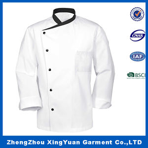 Veste de chef personnalisée en coton polyester unisexe pour l'hôtellerie, à manches courtes, de style français - Product Image 6