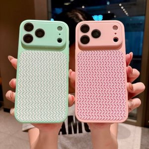 Trending colors wave water ripple glitter phone case for iPhone 17-13 pro max simple fashion back <b>cover</b> factory wholesale - Product Image 5