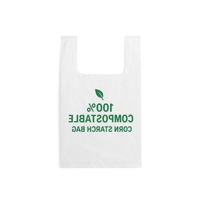 Fourre-tout d'épicerie réutilisable écologique biodégradable compostable fécule de maïs sac à provisions en plastique recyclable - Product Image 1