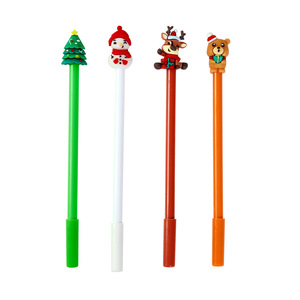 Bolígrafo de gel navideño de 0.5 mm con tinta negra, cuerpo de plástico y diseño de dibujos animados para uso escolar y de oficina. - Product Image 1