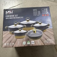 Ensemble de casseroles en aluminium brossé de qualité supérieure, 10 pièces, 24, 26, 28, 30 cm, épaisseur renforcée, poignée rivetée pour une sécurité accrue, export en gros