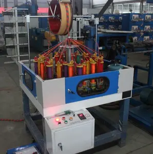 क्रेडिट महासागर 16 स्पिंडल राउंड स्नीकर फीमेल बनाने वाली मशीन लाइन कर्षण कपड़ा मशीन हाई स्पीड ब्रेडिंग मशीन