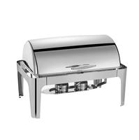 Chauffe-buffet rectangulaire de luxe 9L argenté Chauffage Équipement de chauffage et de maintien Réchaud à alcool de luxe pour buffet et traiteur