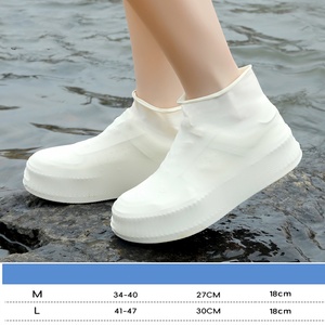 Surchaussures imperméables en silicone, résistantes aux éclaboussures, pour jours de pluie en extérieur - Product Image 4