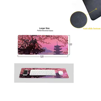 Tapis de souris, tapis de souris d'ordinateur avec base en caoutchouc antidérapante, surface résistante aux éclaboussures, glissement facile