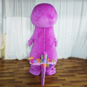 Costume de mascotte <span class=keywords><strong>Barney</strong></span> personnalisé, amusant, animal, dragon violet, pour adulte, performance, mascotte, fête, événement - Product Image 3