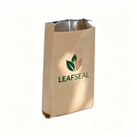 Sacs en papier kraft doublés d'aluminium jetables pour pizza et chips, résistants à la graisse, recyclables, emballage pour snacks BBQ