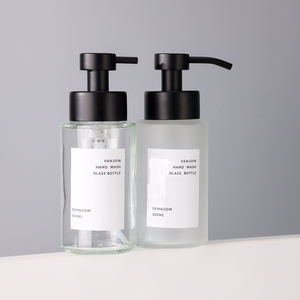 300毫升沐浴液洗手液沐浴露发泡肥皂玻璃瓶2包环保头发清洁可再填充泡沫凝胶瓶 - Product Image 2