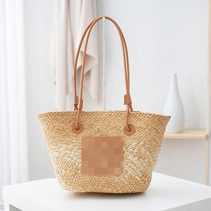 Bolso Tote de Verano de Lujo Ecológico Tejido a Mano para Mujer, Bolso de Hombro de Paja para Viaje con Cierre de Cordón y Letras de Moda - Product Image 2