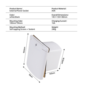 Prise de courant externe pour <span class=keywords><strong>camping</strong></span>-<span class=keywords><strong>car</strong></span> 16A 32A, <span class=keywords><strong>connecteur</strong></span> d'alimentation pour caravane et <span class=keywords><strong>camping</strong></span>-<span class=keywords><strong>car</strong></span> - Product Image 6