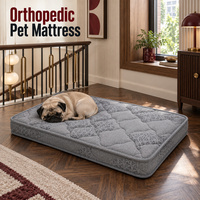 Matelas orthopédique pour chien avec 8 cm de hauteur au choix, housse matelassée personnalisée et passepoil pour collections de marques de produits pour animaux de compagnie